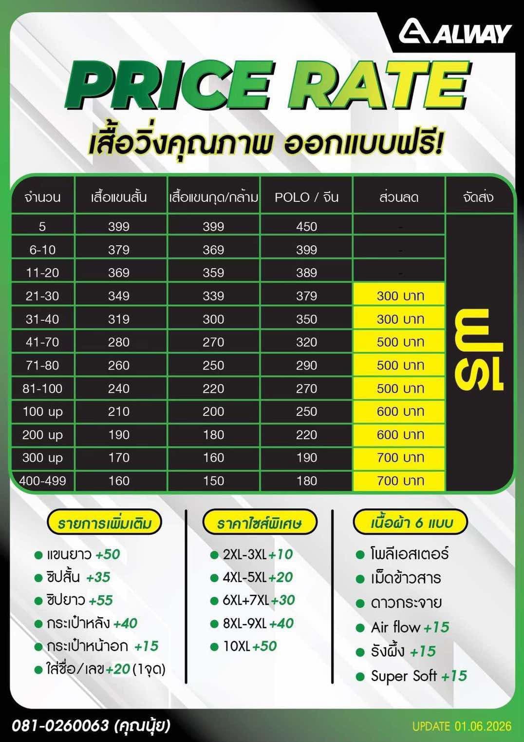 เสื้อวิ่ง เสื้อกิจกรรม เสื้อบริษัท